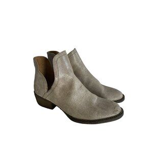 Corky's Girl "Depo" Taupe Cutout Leather Ankle Boots Size 8
